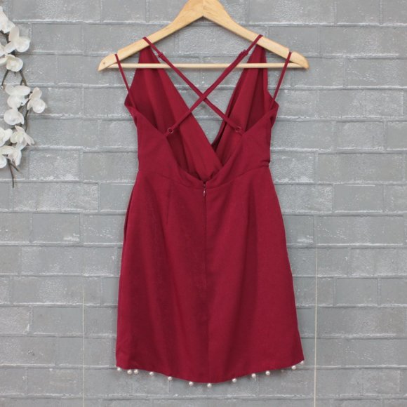 NBD X Revolve Red Pearl Mini Dress - Picture 6 of 10